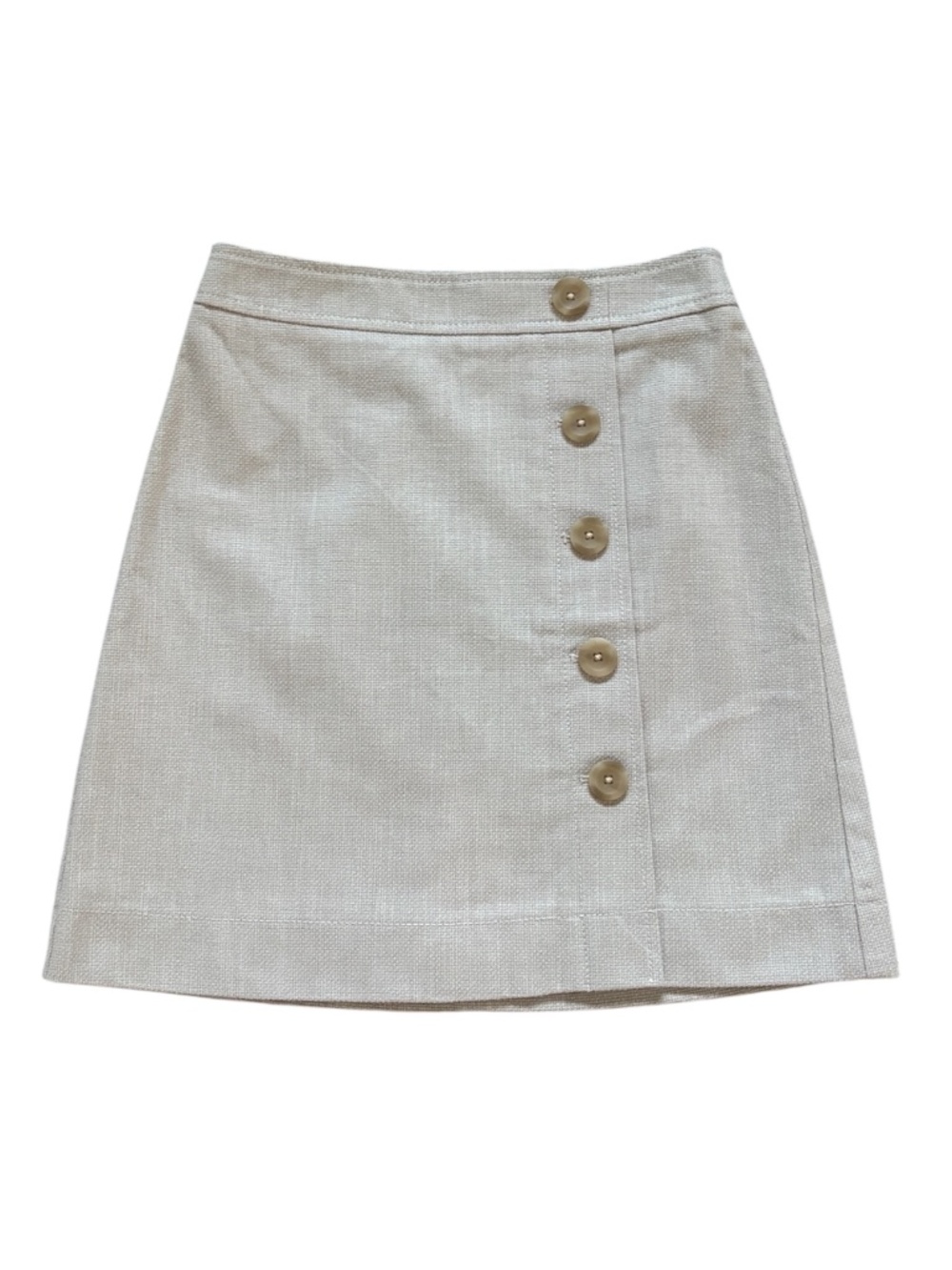 Ann Taylor A-line Mini Skirt - Ivory/Cream Size 00P